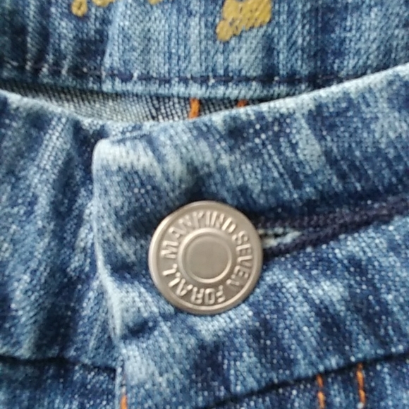 NWT 7 FOR ALL MANKIND CROPPED/FRAYED HEM A POCKET JEANS. Various Sizes - Picture 5 of 9